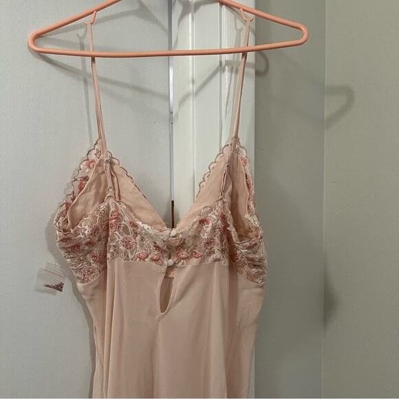 Free People Pink Midnight Magic Maxi Slip Size Large - Picture 8 of 13
